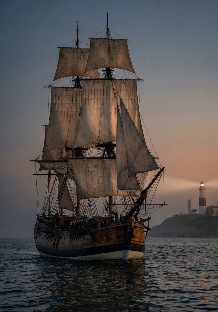 The tall ship — Montauk, 1796